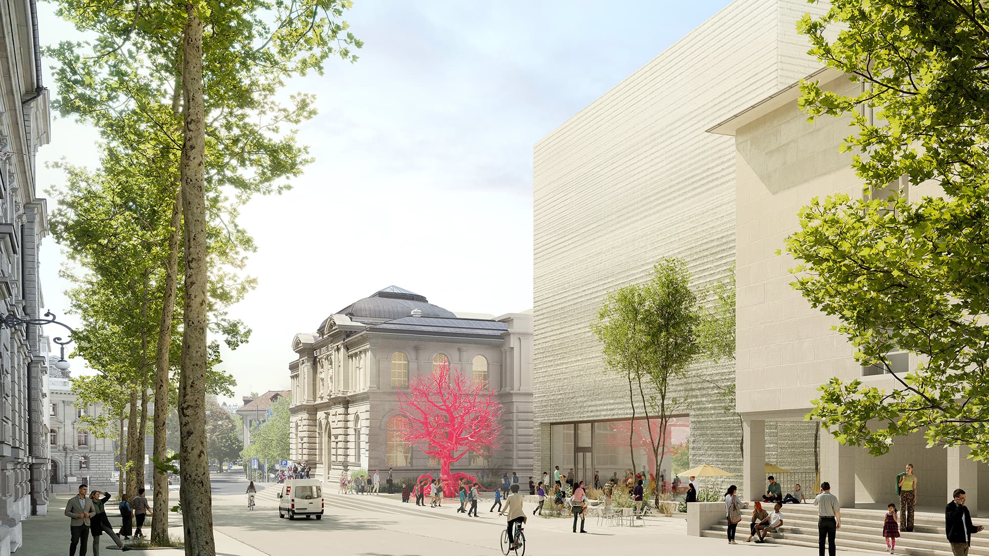 Rendering Siegerprojekt «Eiger», Blick vom Waisenhausplatz