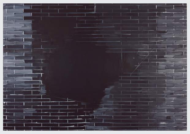 Christian Vetter, Mauer (#1), 2007, Öl auf Leinwand, 180,05 x 260 cm, Kunstmuseum Bern, Sammlung Stiftung GegenwART - 