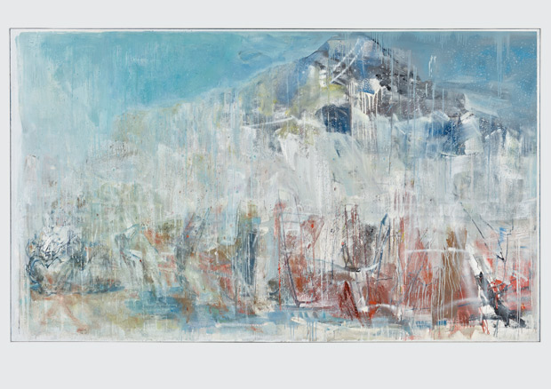 Cesare Lucchini, Quel che rimane – Lampedusa/Was bleibt – Lampedusa, 2016, Öl auf Leinwand, 192 x 328 cm, Cesare Lucchini, Pregassona - 