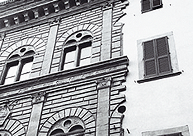Vaclav Pozarek
o.T. (Alberti, Palazzo Ruccelai, Florenz), 1990
s-w-Fotografie, Barytpapier (auf Bristol), 50,3 x 36,5 cm
Kunstmuseum Bern,
Hermann und Margrit Rupf-Stiftung - © Der Künstler
