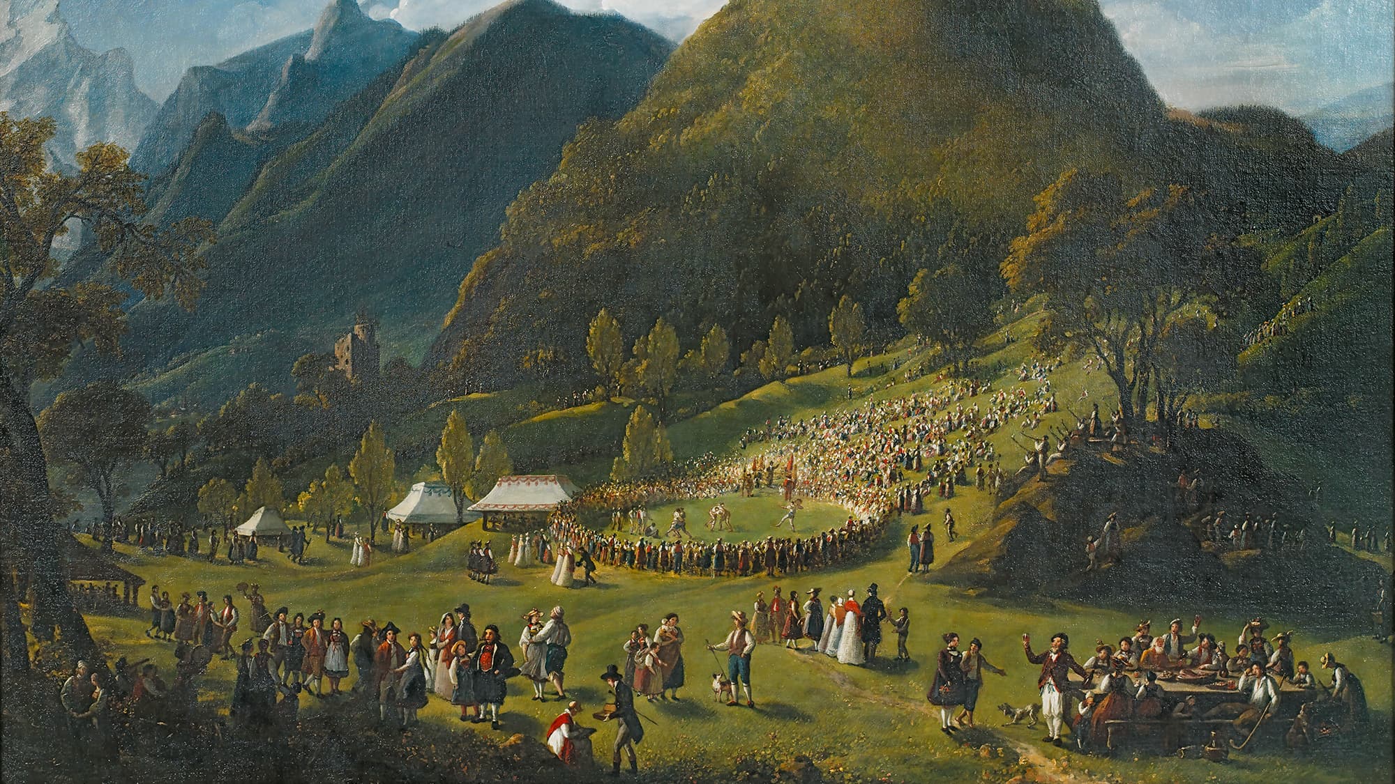 Louise Elisabeth Vigée Le Brun (1755 − 1842), La fête des bergers suisses à Unspunnen le 17 août 1808, 1808/1809