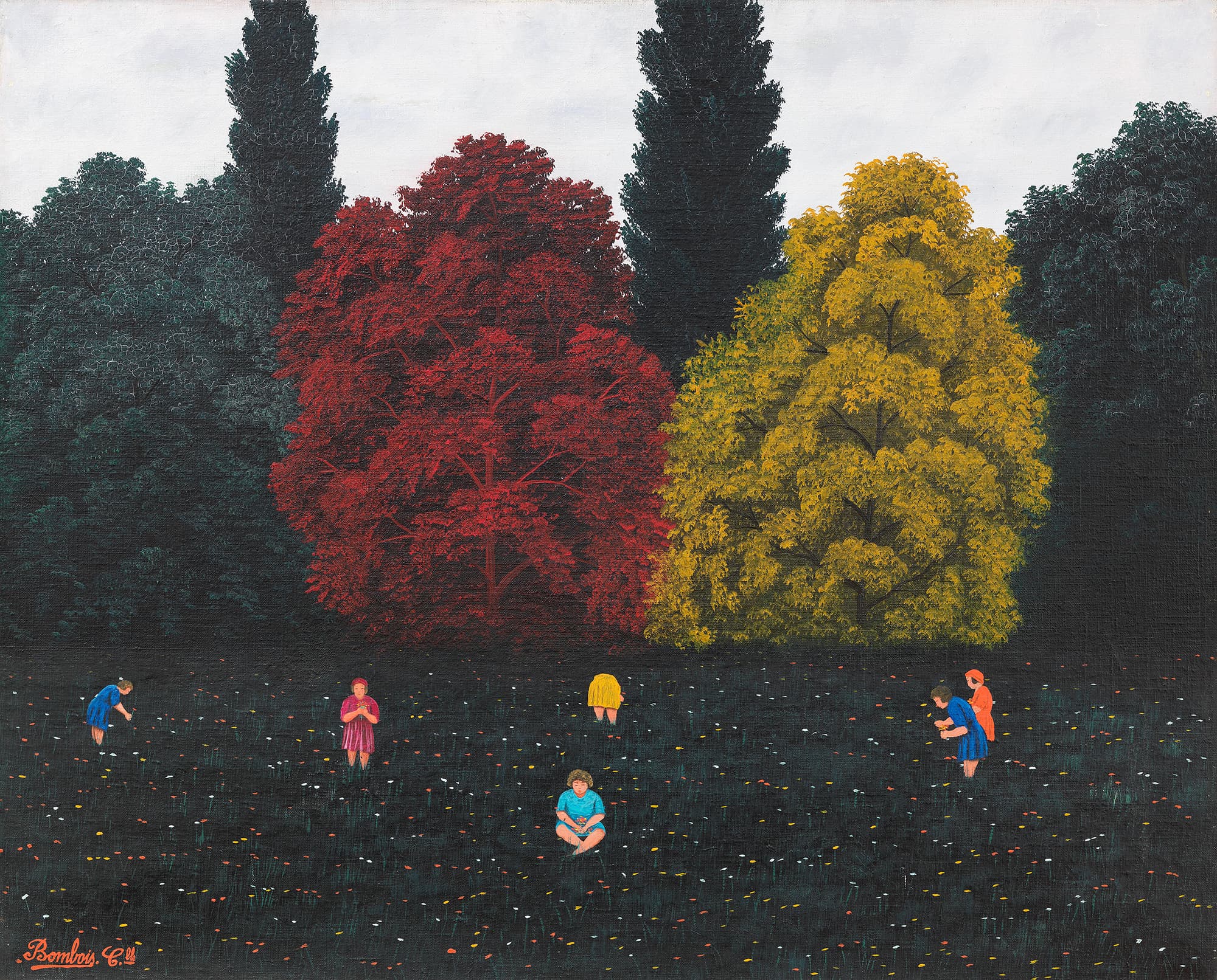 Camille Bombois_Les enfants cueillant des fleurs_1930