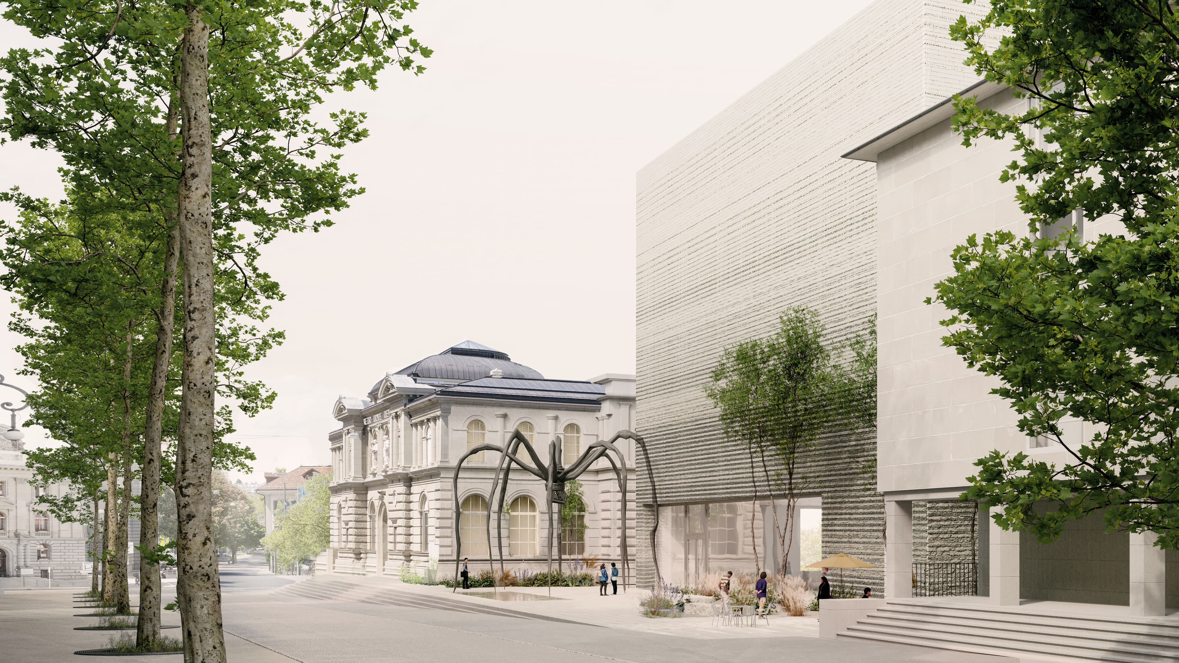 Rendering Siegerprojekt «Eiger»: Blick vom Waisenhausplatz