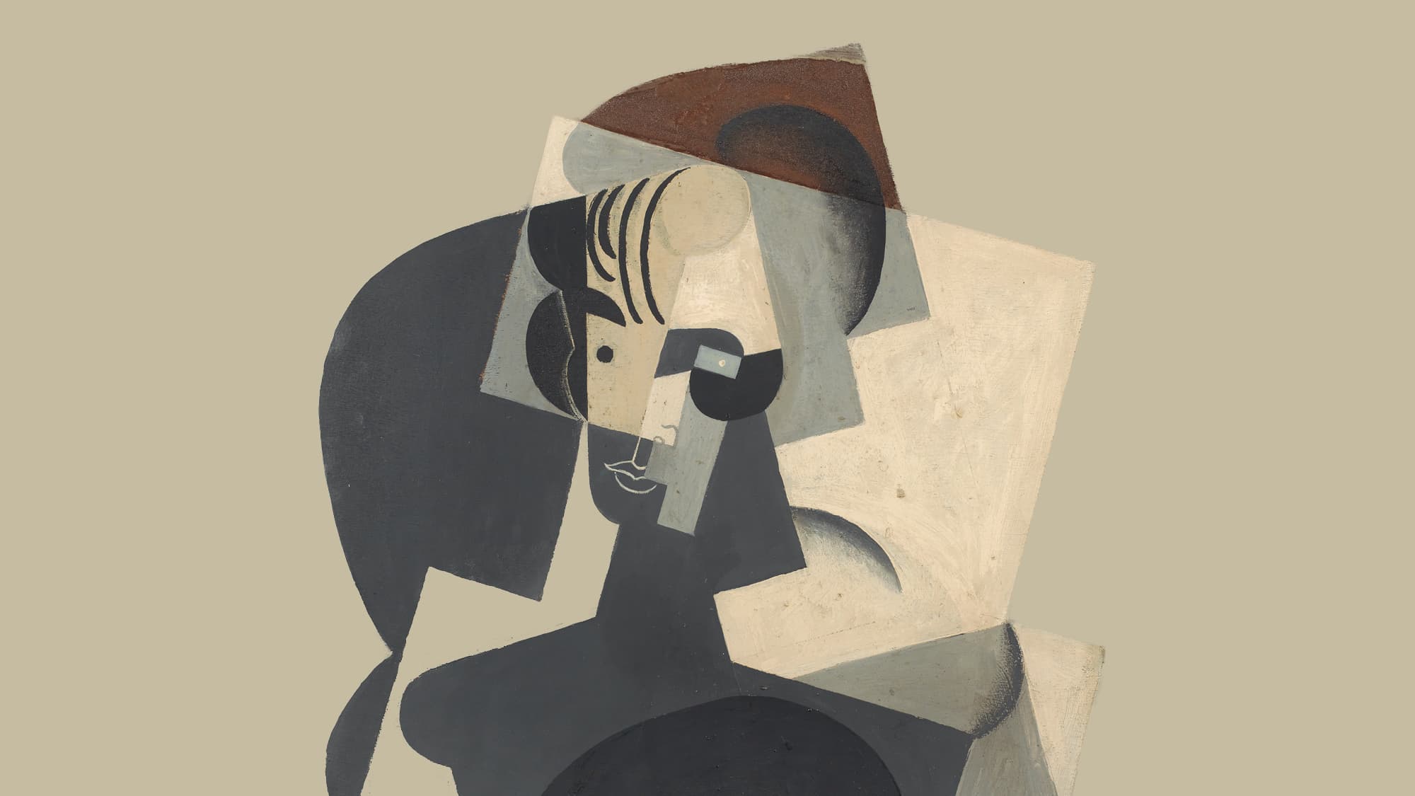 Juan Gris, Bildnis Josette Gris (Detail), 1916