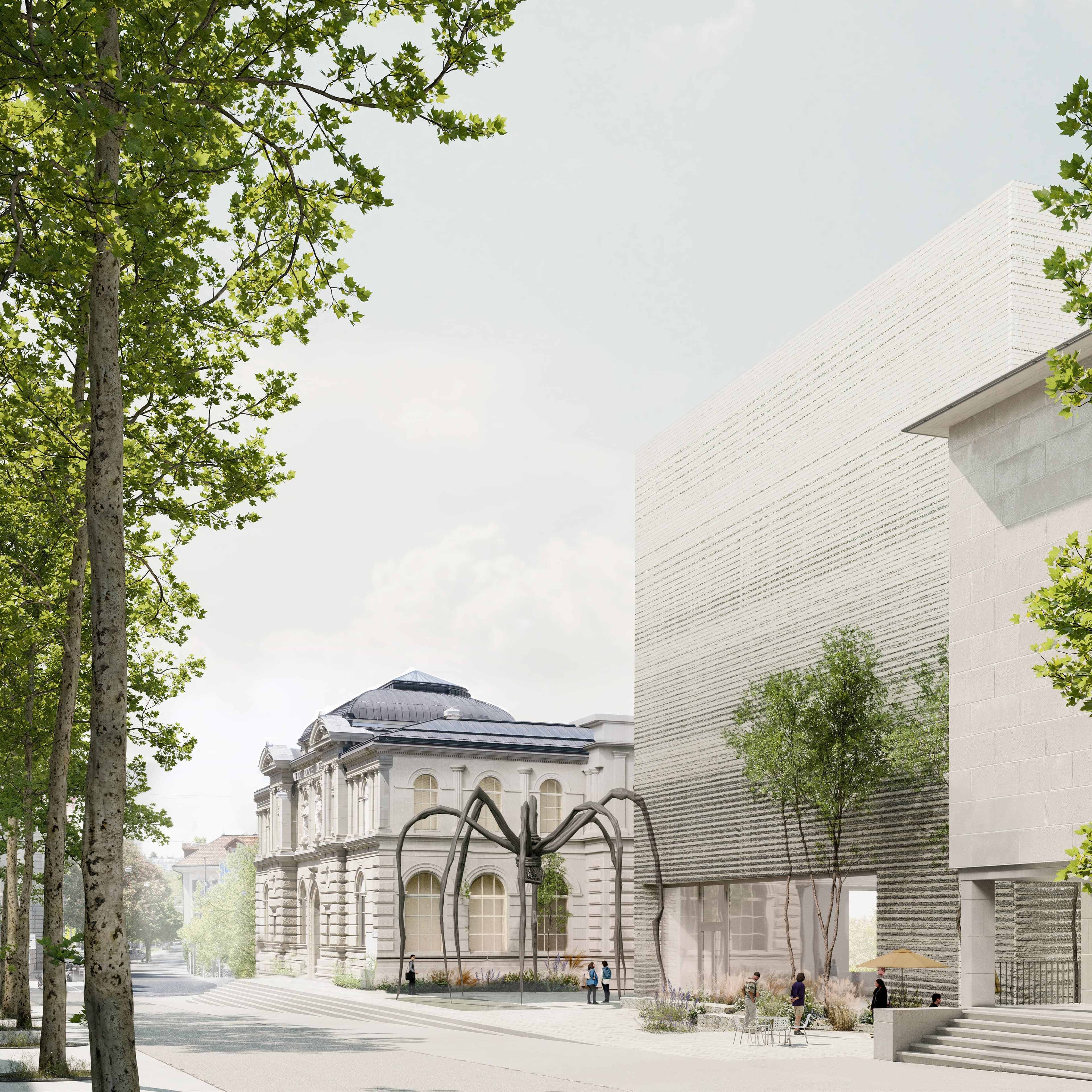 Rendering Siegerprojekt «Eiger», Blick vom Waisenhausplatz