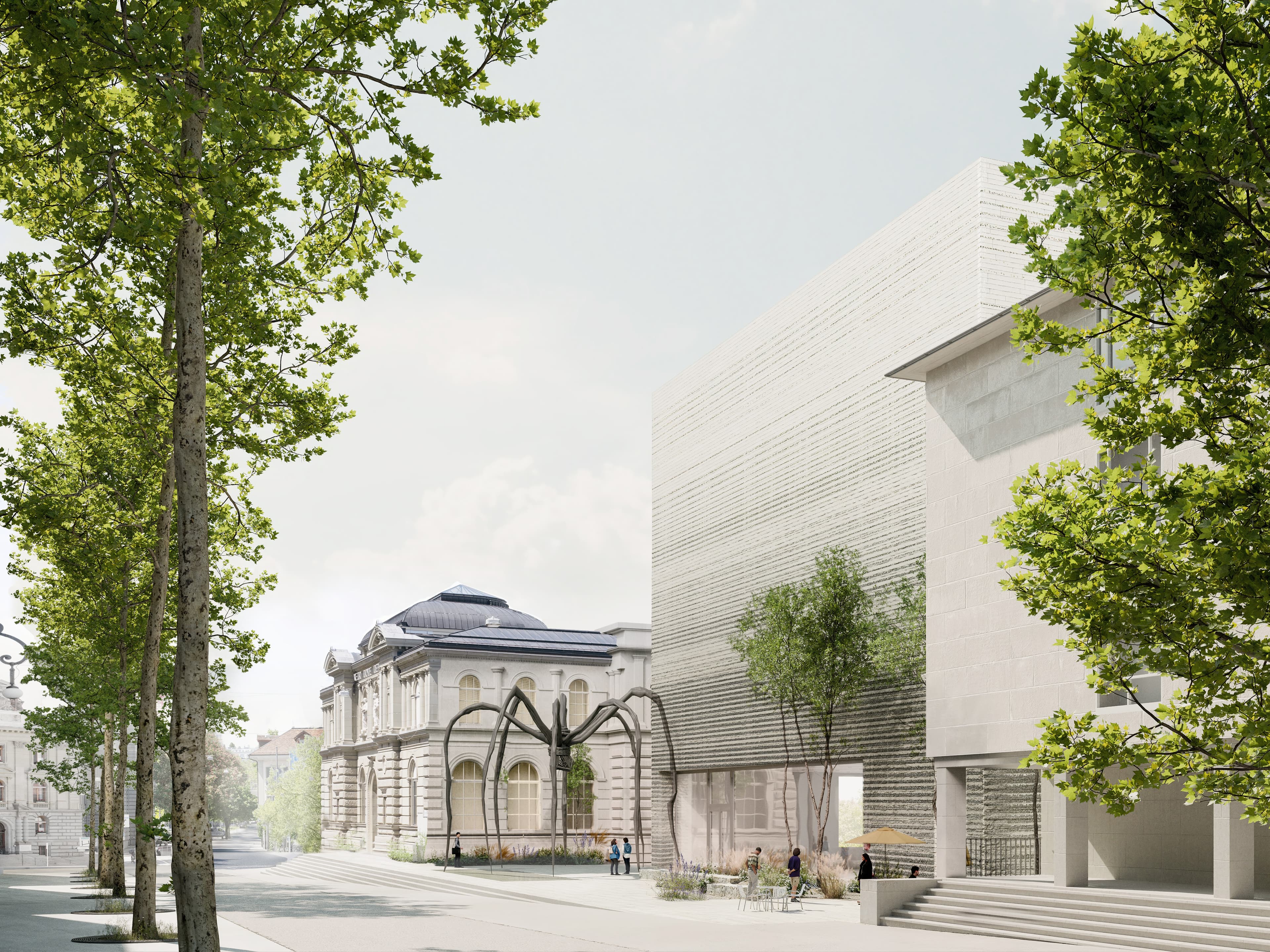 Rendering, Siegerprojekt «Eiger», Blick vom Waisenhausplatz